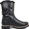 A black winter boot with fur lining. Anteprima dell’immagine prodotto