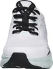 A close-up front view of a white Skechers sneaker. Voir les images du produit