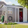 GIHAUVIA Gerätehaus Metall mit Fundament mit Fenster Produktbild-Vorschau 9