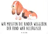 Mr. & Mrs. Panda Schild Hund Basset Hound DIN A6 - Weiß - Produktbild-Vorschau 1