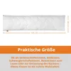A white body pillow with dimensions indicated, placed above a text description of its uses. Anteprima dell’immagine prodotto