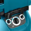 A close-up view of the control panel of a teal-colored vacuum cleaner. Produktbild-Vorschau