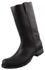 Das Bild zeigt einen schwarzen Stiefel der elegant und modern aussieht. Der Stiefel ist von der linken Seite zu sehen und hebt sich durch seine schlichte Form hervor. Produktbild-Vorschau