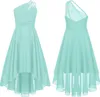 Elegantes Ein-Schulter Hochzeitskleid für Mädchen | Produktbild-Vorschau 3