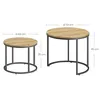 Table Basse - Leobert - Chêne Artisan/Pieds Noirs - 53 X 45 Voir les images du produit 5
