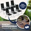CASARIA® Gartenstühle 6er Set Hochlehner Klappbar 8-Fach Produktbild-Vorschau 6