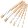 Holzschablone Pinsel Set Rundspitze Borste Haarpinsel Produktbild-Vorschau 1