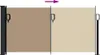 vidaXL Bočná výsuvná markíza Taupe 100x300 cm Náhľad obrázku produktu 5