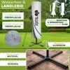 tillvex Alu Ampelschirm Grau LED Solar Ø 300 cm mit Kurbel Produktbild-Vorschau 8