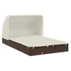 2-Personen-Sonnenliege mit Dach Braun 213x118x97 Poly Produktbild-Vorschau 4