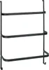 A black metal towel rack with three bars, designed to hang over a door. Náhled obrázku produktu