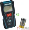A Makita LD030P laser distance measurer with two batteries and a plus sign icon. Produktbild-Vorschau