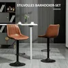 HOMCOM, sada 2 kusů barových židlí, výška 91–111 cm, Náhled obrázku produktu 4