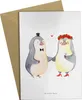 Mr. & Mrs. Panda Glückwunschkarte Pinguin Heirat - Weiß - Produktbild-Vorschau 1