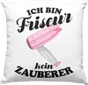 Trendation - Friseur Deko-Kissen mit Füllung 40x40 Geschenk Produktbild-Vorschau 1