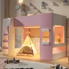 Postel Merax s horní konstrukcí, rozměry 90x200 cm, s LED Náhled obrázku produktu 1