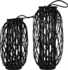 ECD Germany 2er Set Laterne Ried 50&60cm mit Henkel Schwarz Produktbild-Vorschau 1