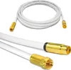 Two coaxial cables with gold-plated connectors on a white background. Produktbild-Vorschau
