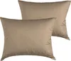 Kissenbezug 40x80 cm aus 100% Mikrofaser, Kissenhülle Braun Produktbild-Vorschau 2