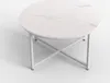 Wohnzimmertisch rund 80 cm mit Marmoreffektplatte Granato - Produktbild-Vorschau 6