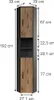 mobile alto Vicco Irma Antracite/Rovere dorato 33 x 192 cm Anteprima dell’immagine prodotto 1