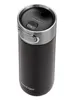 A black Contigo travel mug with a silver lid and accents, shown from a top-down angle against a white background. Anteprima dell’immagine prodotto