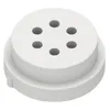 A close-up, isolated product shot of a white, cylindrical object with multiple holes on its top surface. Produktbild-Vorschau