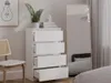 M4 60 Kommode Malwa Weiß 4 Schubladen Schrank für Produktbild-Vorschau 4