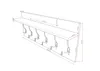 Garderobe Wand Weiß 100 cm mit 11 Haken und Ablage Flur Produktbild-Vorschau 4
