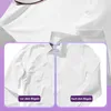 A split image showing a white shirt before and after ironing, with text labels indicating the difference. Produktbild-Vorschau
