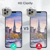 Comparison image showing the clarity of a camera lens protector. Produktbild-Vorschau