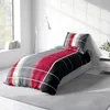 A bed with a duvet and pillow in a modern bedroom setting. Produktbild-Vorschau