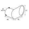 Lampa 60083, 80 mm, 120 mm, 280 mm Produktbild-Vorschau 2