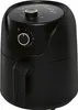 A black air fryer is shown from a side-angle. Produktbild-Vorschau
