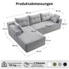 GLP Modulares Ecksofa 256 cm aus Cord, 4-Sitzer mit Produktbild-Vorschau 7