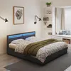HOME DELUXE - LED Bett NUBE - Schwarz, 270 x 200 cm - inkl. Produktbild-Vorschau 2