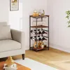 Iropro 5 Etagen Freistehendes Weinregal mit Glashalter und Produktbild-Vorschau 5