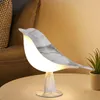 15cm Weiß Vogel LED Nachtlicht USB LED Schreibtischlampe Produktbild-Vorschau 1