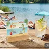 Tischaufsteller mit Holzfuß aus Acryl im Querformat von HMF in DIN A4 Produktbild-Vorschau