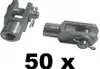 50 Stück - Gabelkopf 6x12 - M6 mit Splintbolzen DIN71751 Produktbild-Vorschau 2