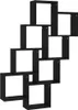 vidaXL Cube Shelf Black 90x15x119 cm odvozený výrobek ze Náhled obrázku produktu 1