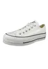 A white Converse Chuck Taylor All Star Lift Ox sneaker is shown against a white background. Voir les images du produit