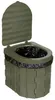 Faltbare Campingtoilette oliv, Sitzhöhe 30 cm, Packmaß Produktbild-Vorschau 1