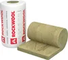 A roll of Rockwool insulation and a piece of insulation laid flat. Produktbild-Vorschau