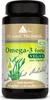 A product shot of a bottle of Omega-3 forte vegan supplements. Produktbild-Vorschau