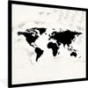 MuchoWow® MuchoWow® Gerahmtes Poster Weltkarte - Schwarz - Produktbild-Vorschau 1
