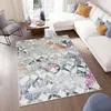 Tapis ras ras multicolore Abstrait Chambre Salon Moderne Voir les images du produit 1