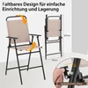 COSTWAY 3dílný bistro set se skleněnou deskou, 2 skládacími Náhled obrázku produktu 3