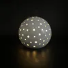 Keramik LED Kugel mit Timer in Weiß - 13cm Produktbild-Vorschau 3