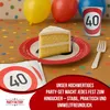 Happy Birthday 40 36-teiliges Party-Set mit 8 Papptellern, Produktbild-Vorschau 3